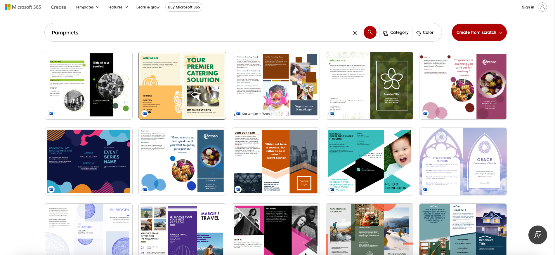 how to create a pamphlet on word