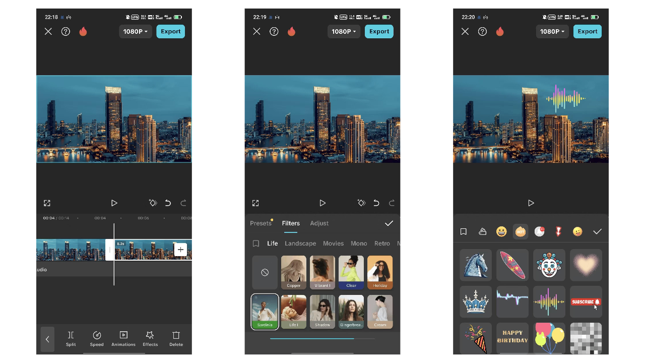 Edit the video using advanced tools