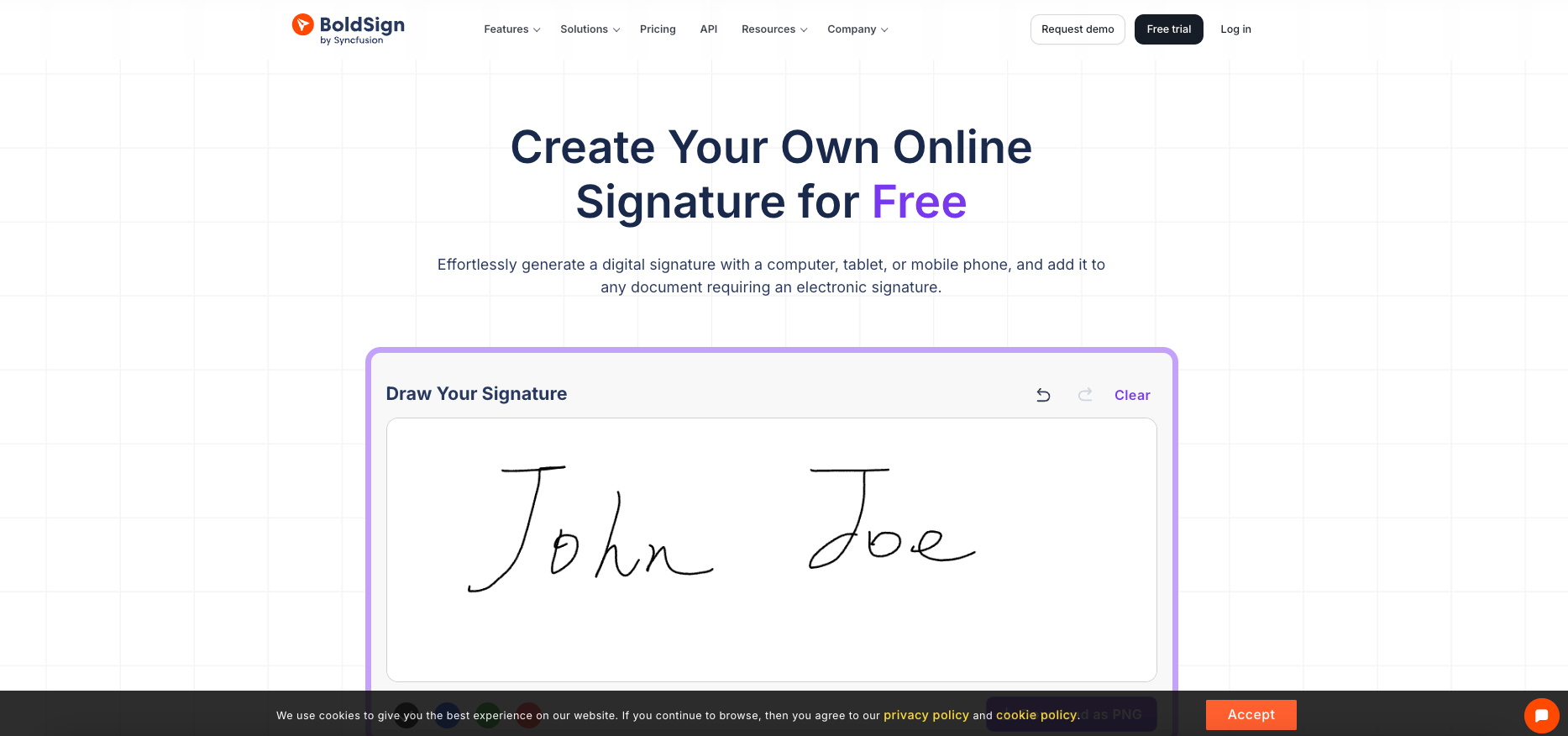 BoldSign signature generator