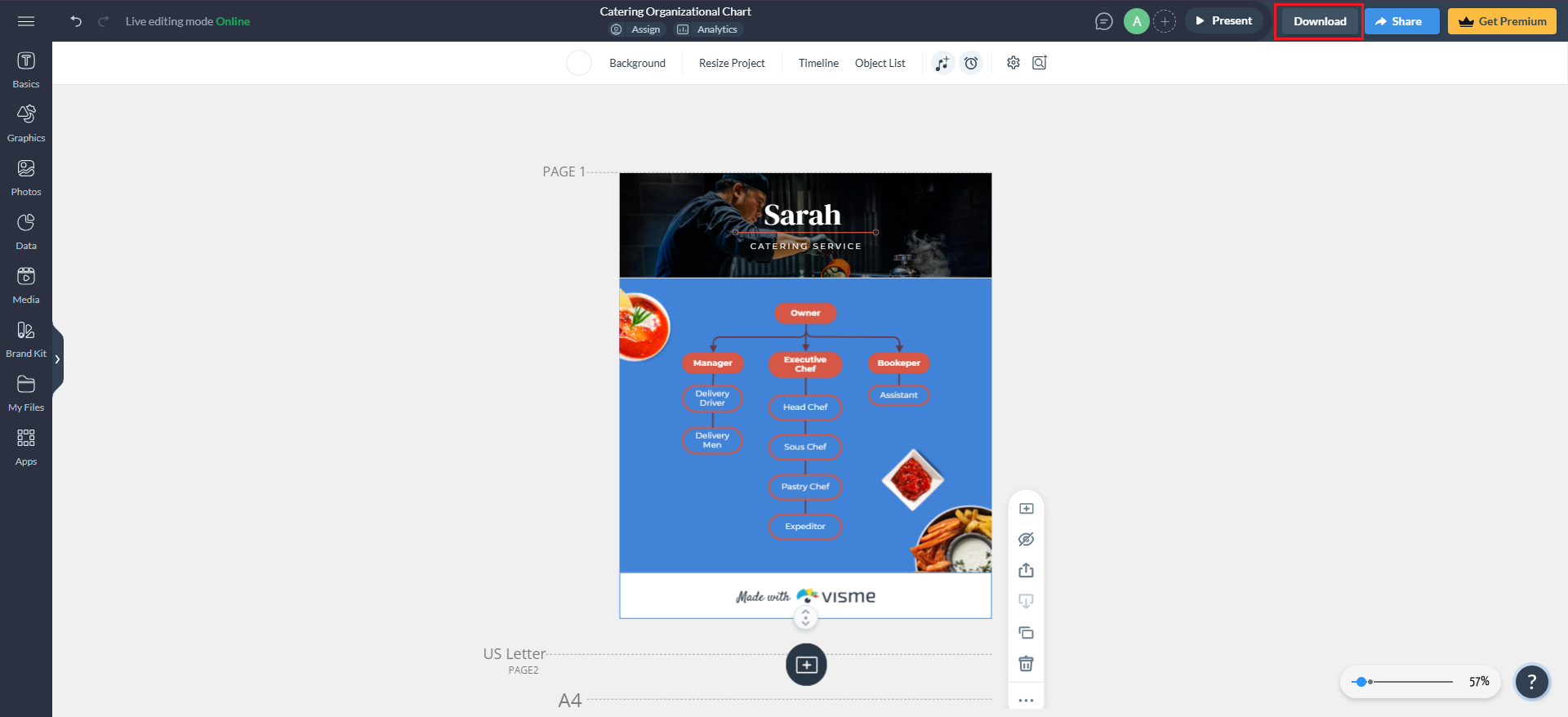 how do you make an organizational chart