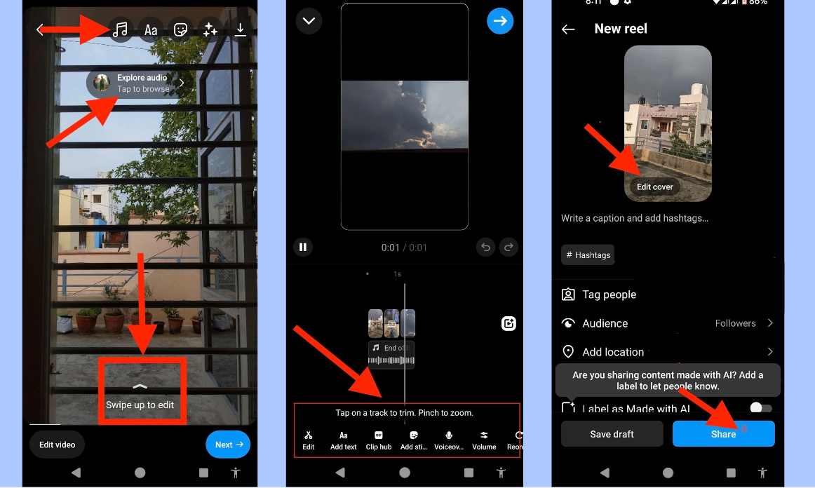 Make music Reels on Instagram