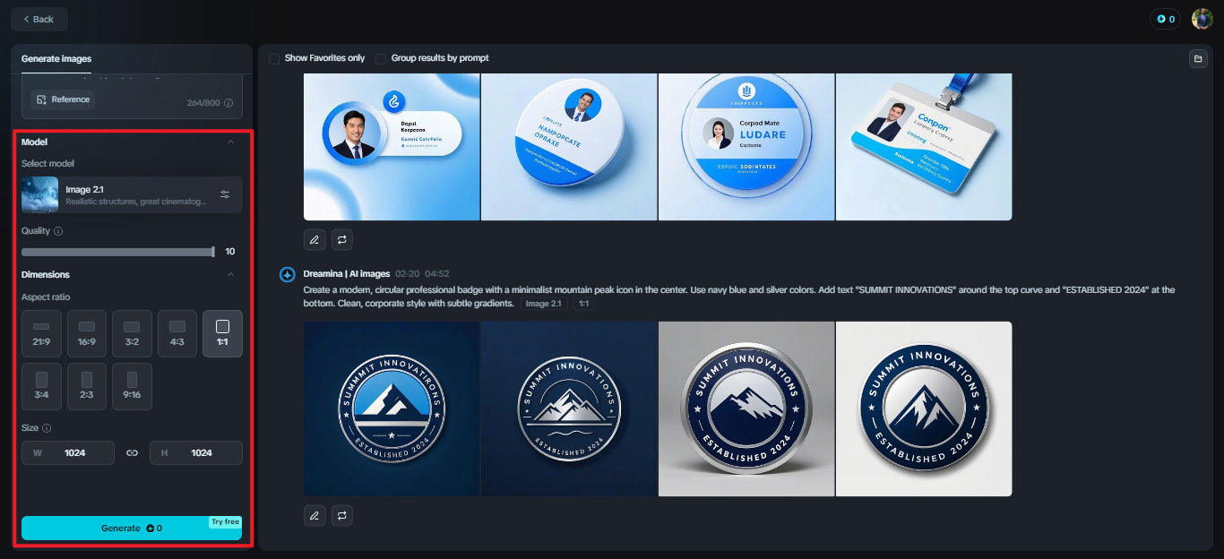 無料のバッジロゴメーカー