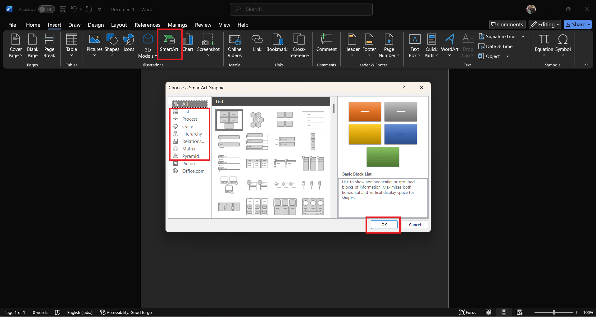 Paggawa ng mga mapa ng isip gamit ang SmartArt sa MS Word