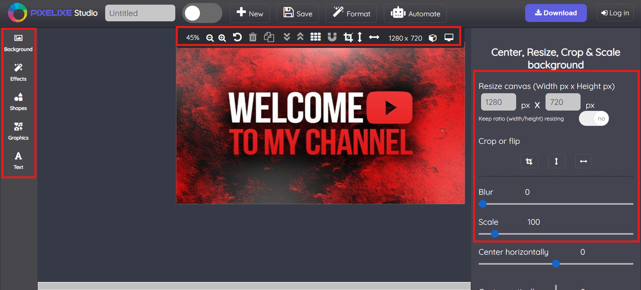create YouTube intro for free