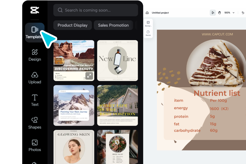 Buka CapCut dan pilih template