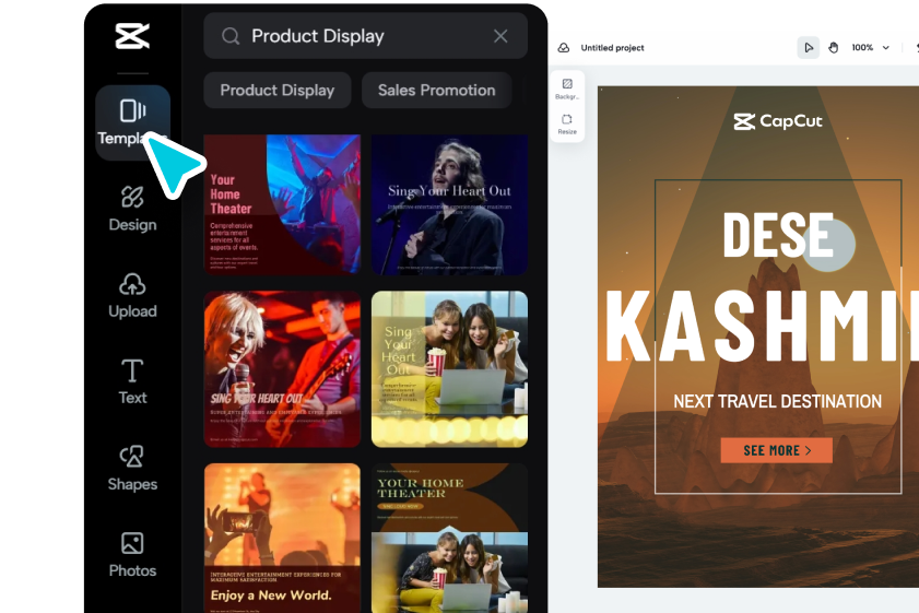 Виберіть шаблон плаката фільму або встановіть власні розміри
