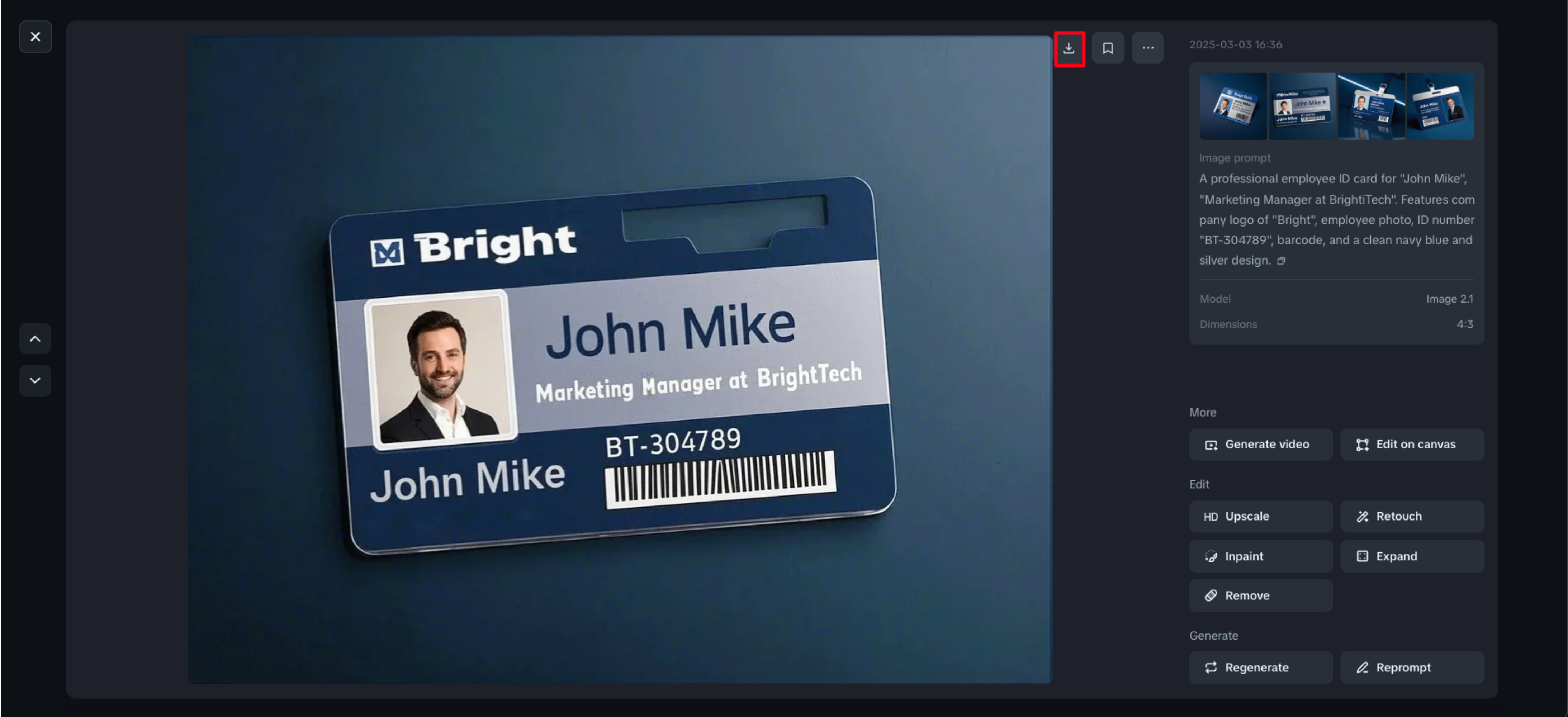 employee card design