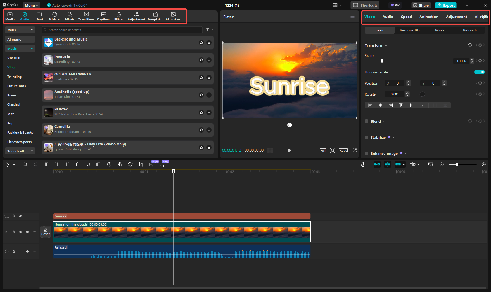 Edycja wideo YouTube w CapCut