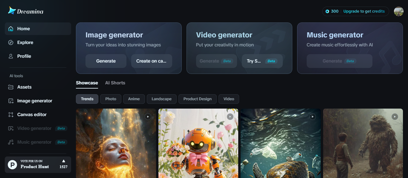 Pencipta header AI YouTube Dreamina