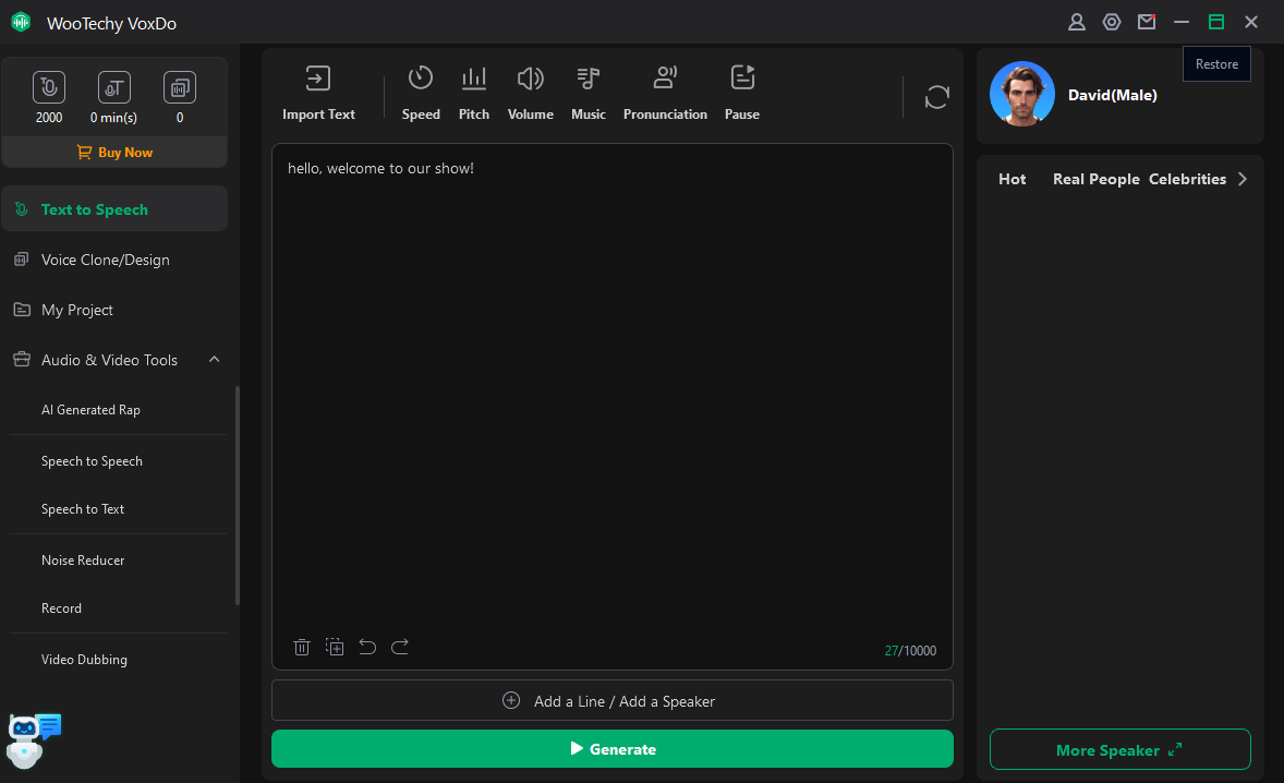 Die Schnittstelle von VoxDo