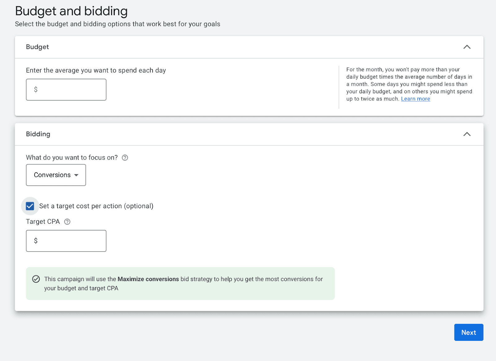 Menentukan anggaran dan penawaran untuk iklan bersponsor di YouTube