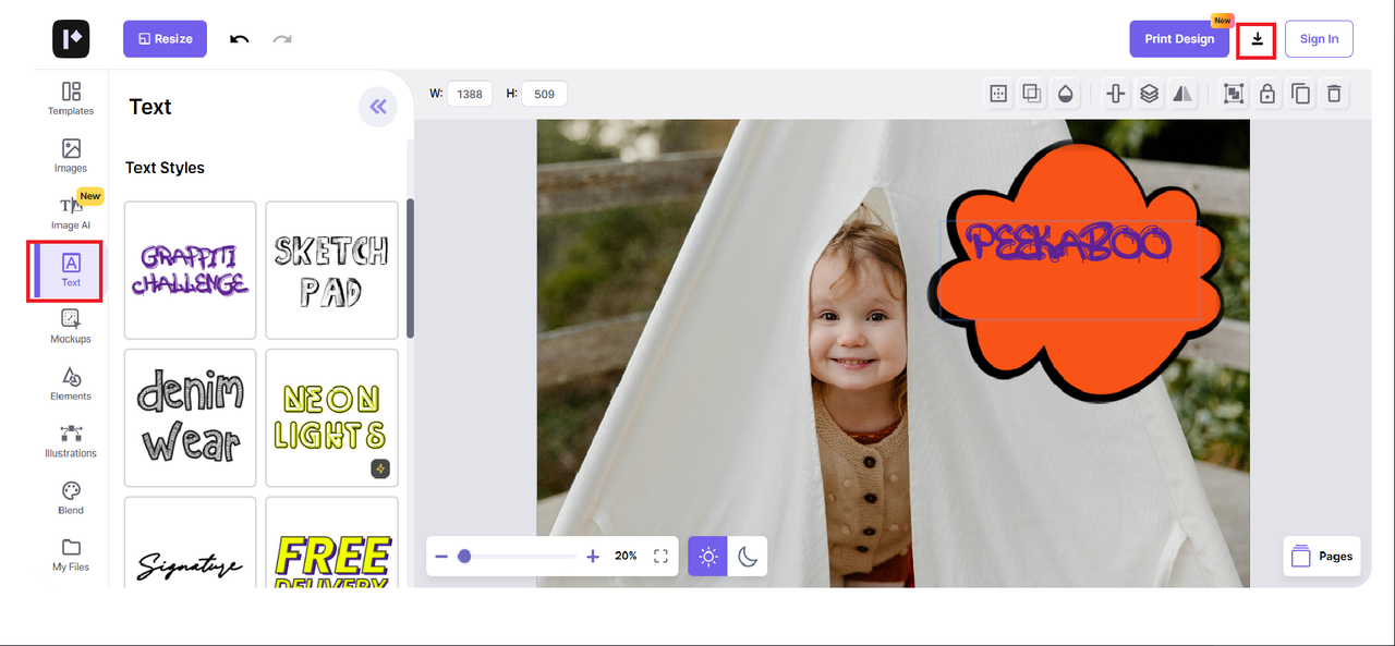 Personalize e baixe a imagem