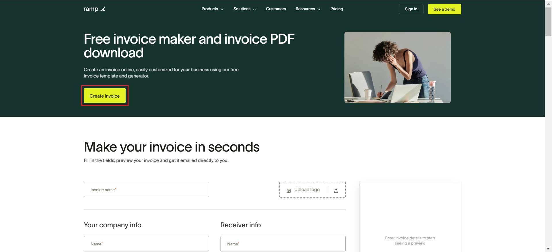 Criar fatura online grátis
