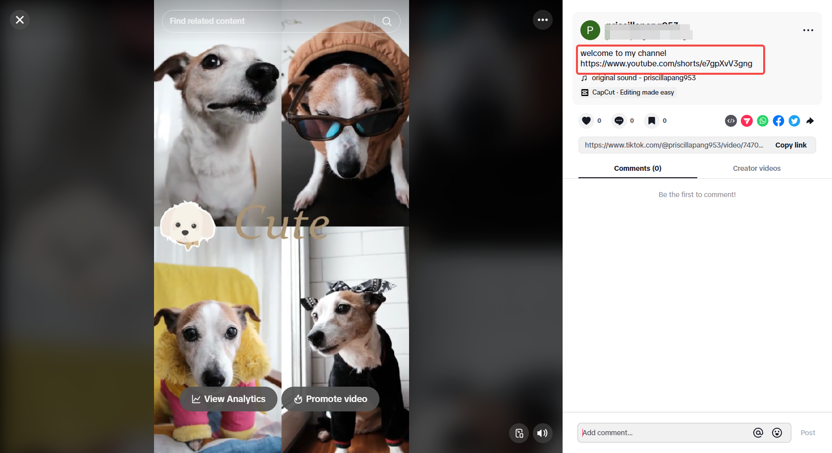 Promuj kanał YouTube na TikTok