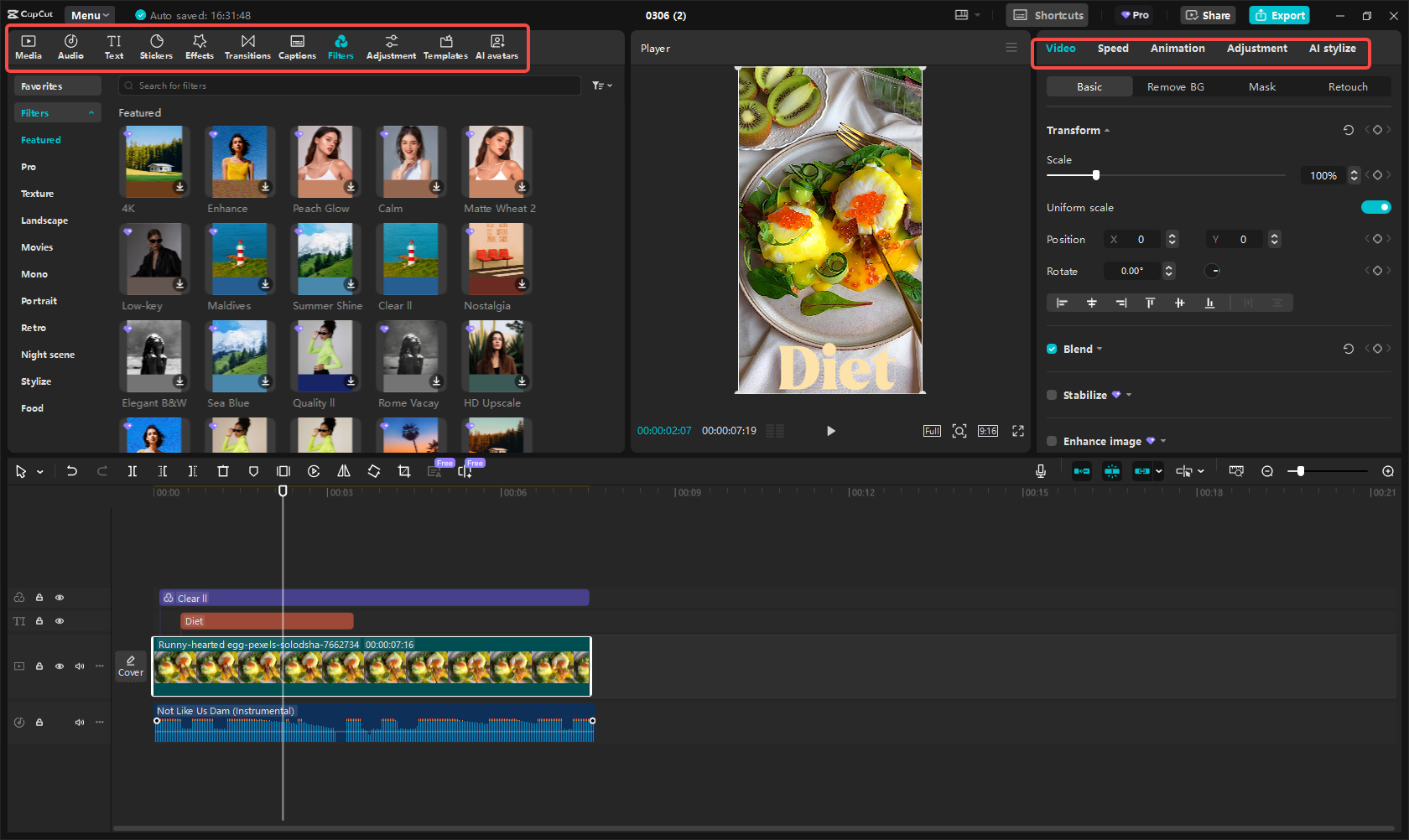 Sesuaikan Reel / Cerita