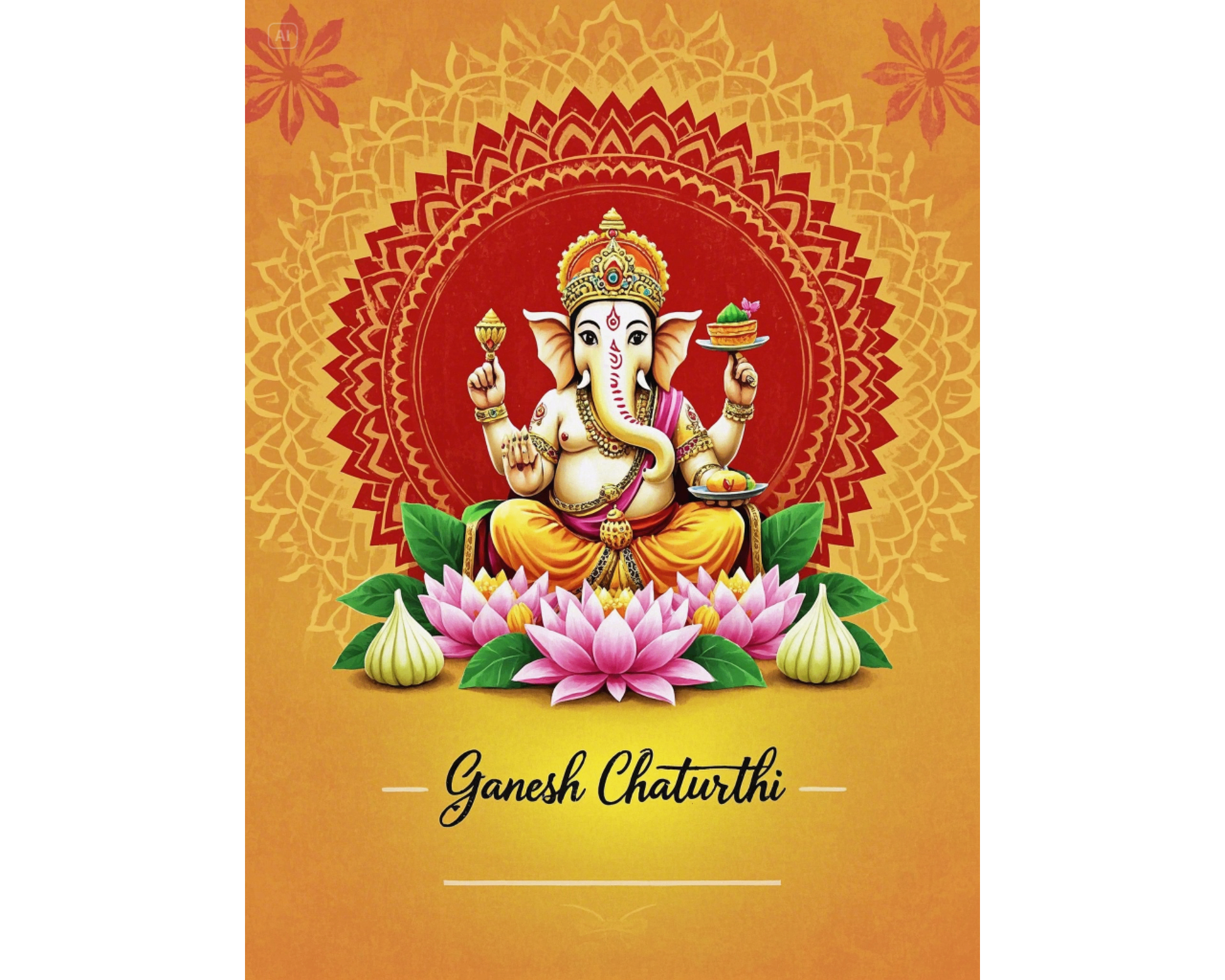 Ganesh puja邀請卡設計