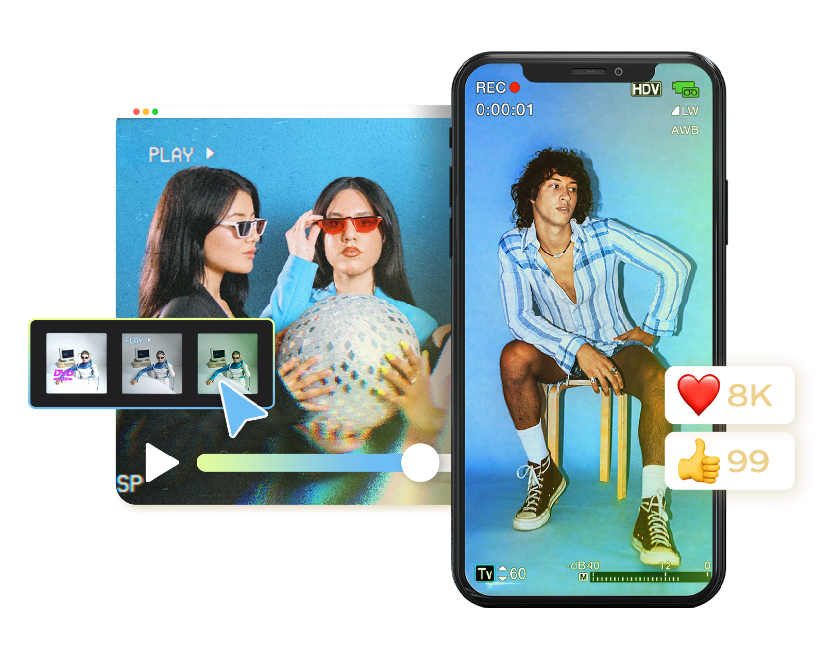 Vintage Video Creator | Webdesign ontwerpwedstrijd