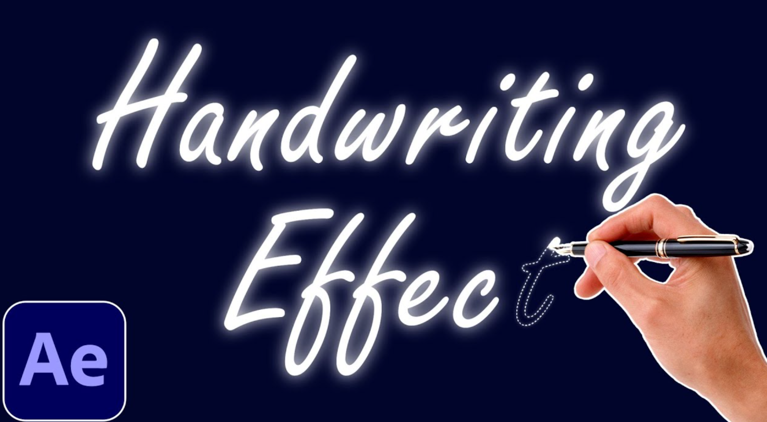 Types of writing effects in After Effects: Handwritten stroke