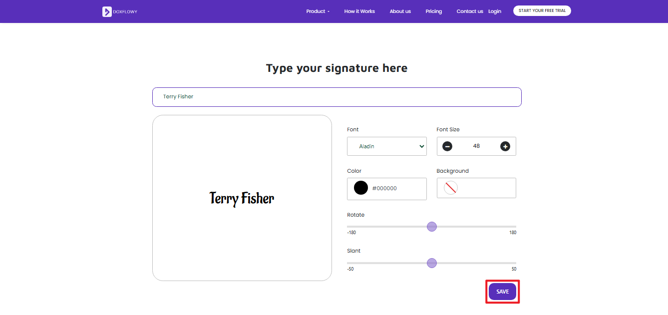 Create signature handwritten online
