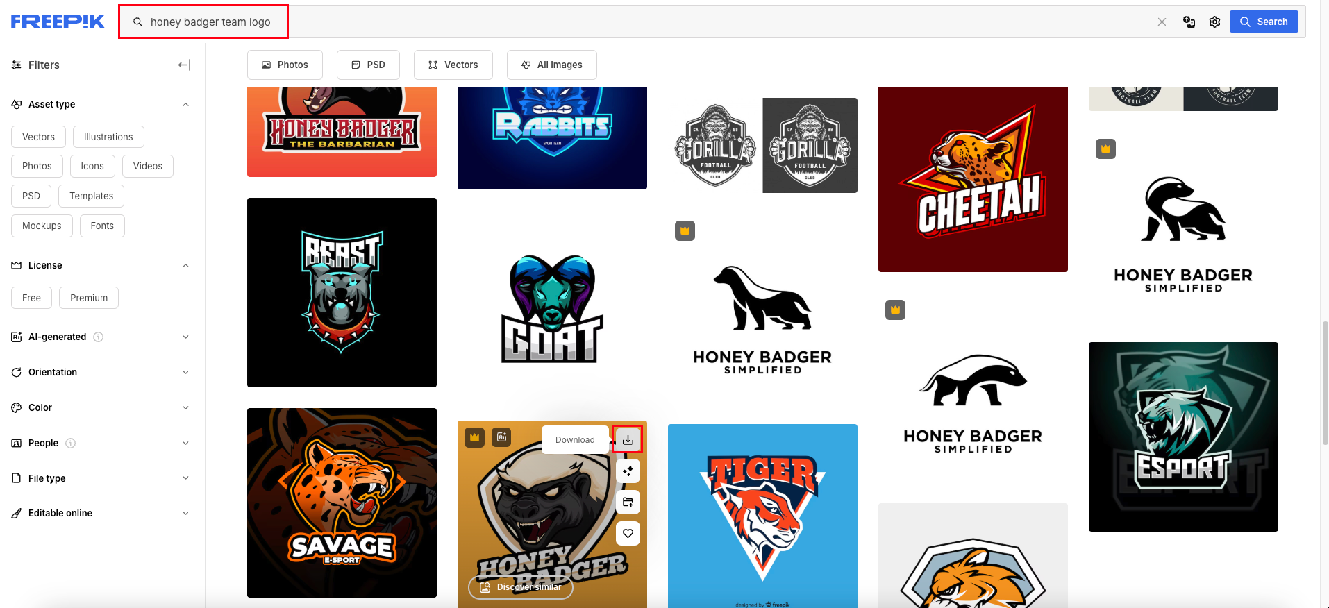 Scegli l'immagine del design del logo del tasso del miele