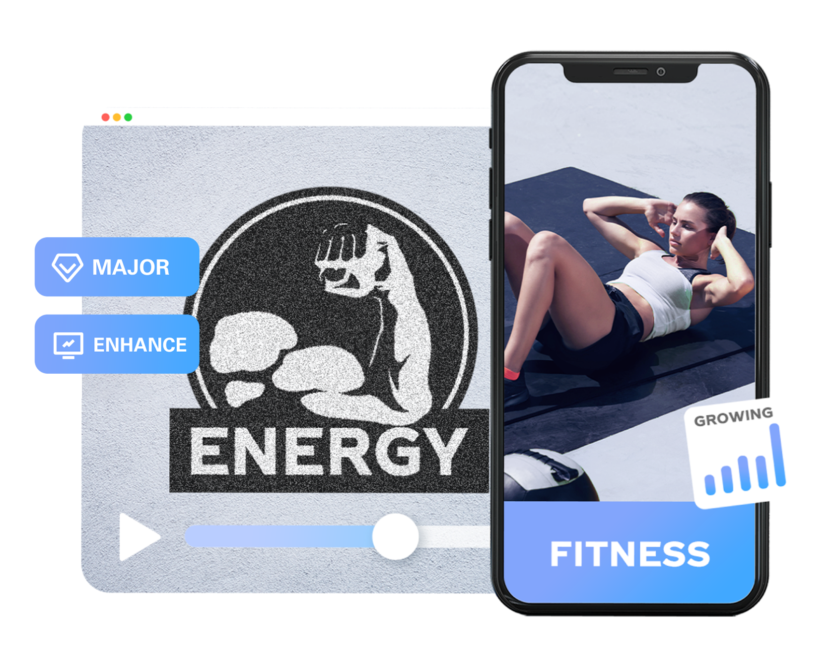 Створення логотипів бренду Фітнес з творчими ідеями