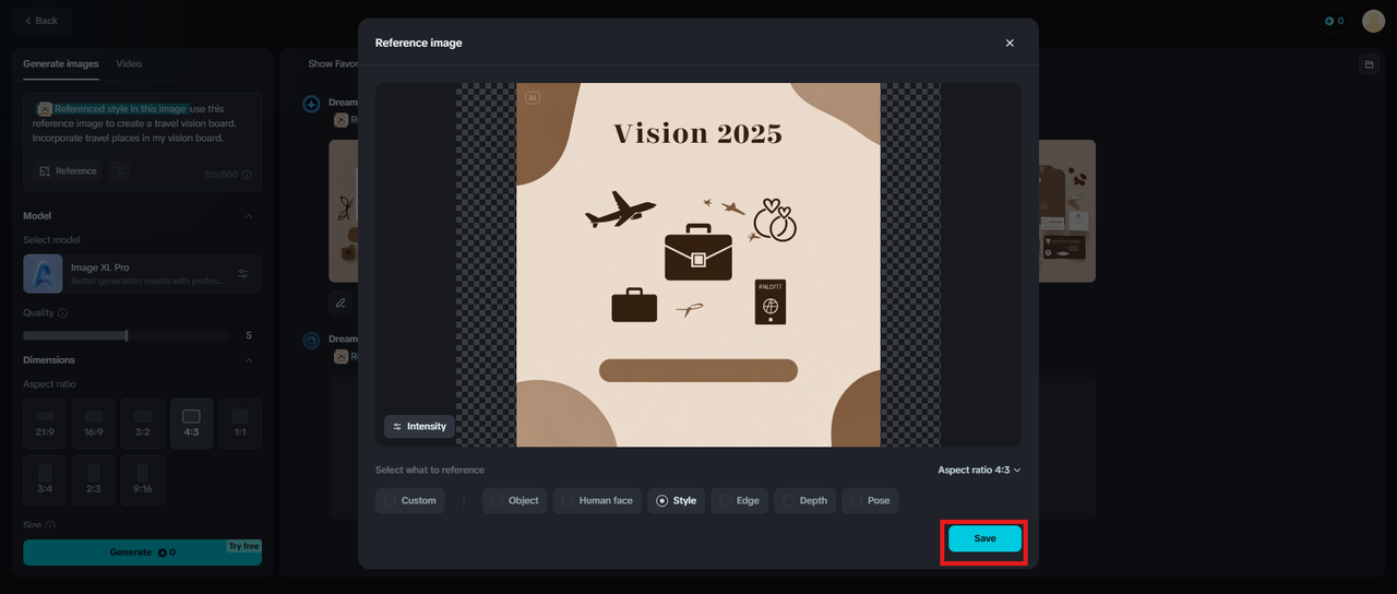 Hinzufügen eines Referenzbildes