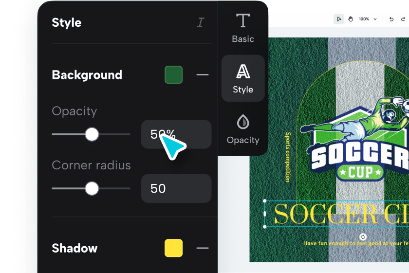 Customize text and colors