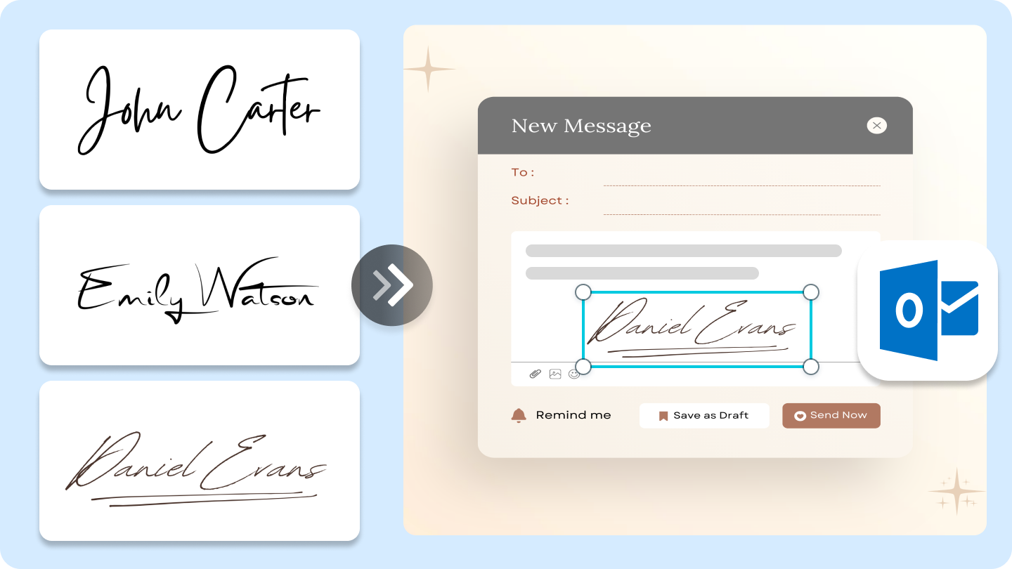 Signature block in Outlook