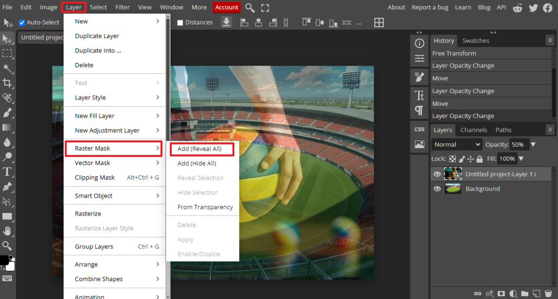 เพิ่มรูปภาพไปยังรูปภาพออนไลน์