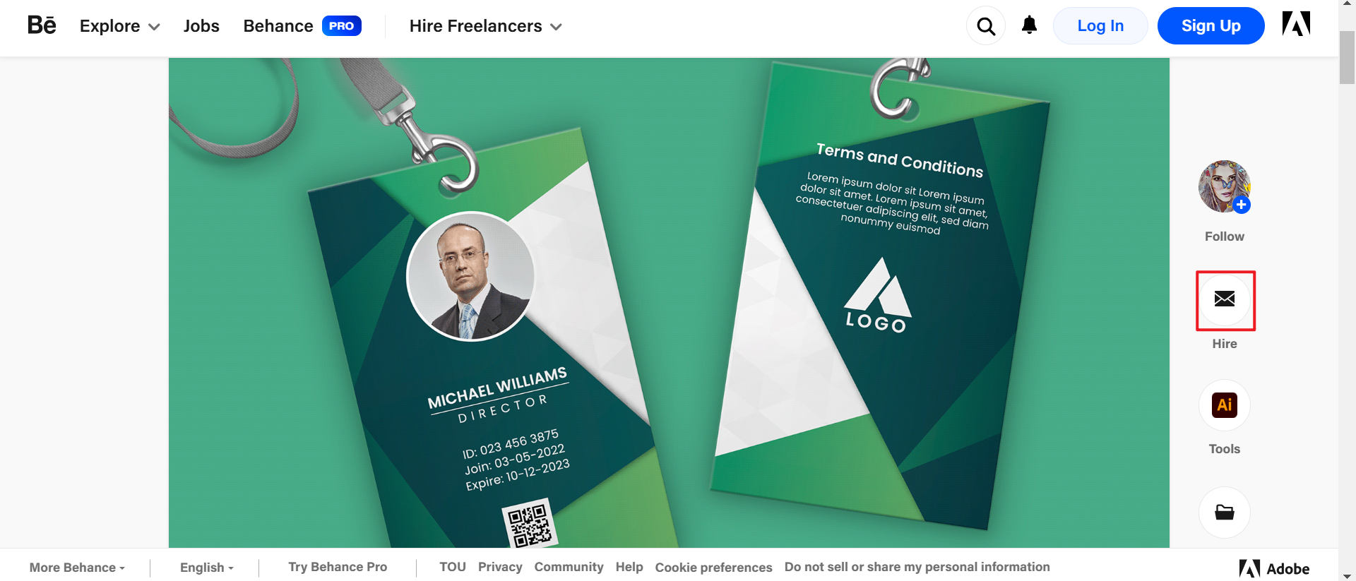 hospital staff id card design