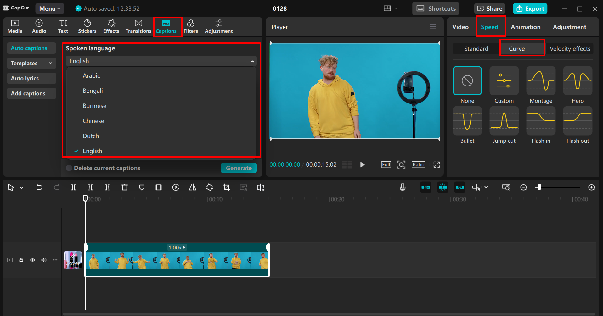 Επεξεργασία βίντεο στον επεξεργαστή βίντεο επιφάνειας εργασίας CapCut