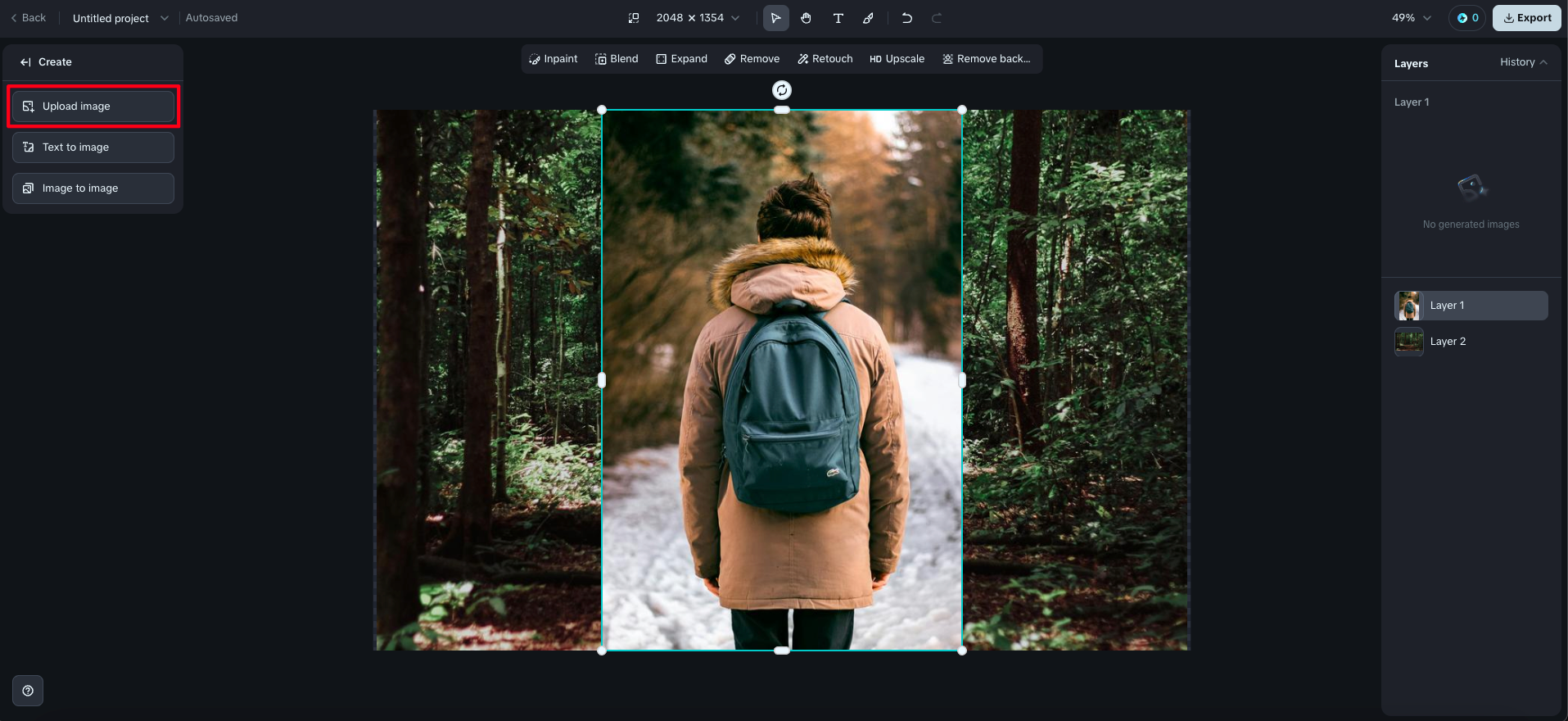 เพิ่มสองรูปพร้อมกับ AI
