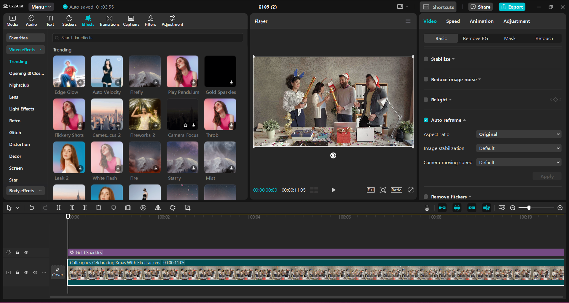 CapCut-työpöytävideoeditorin käyttöliittymä helppo tapa muokata videosisältöä YouTubeen