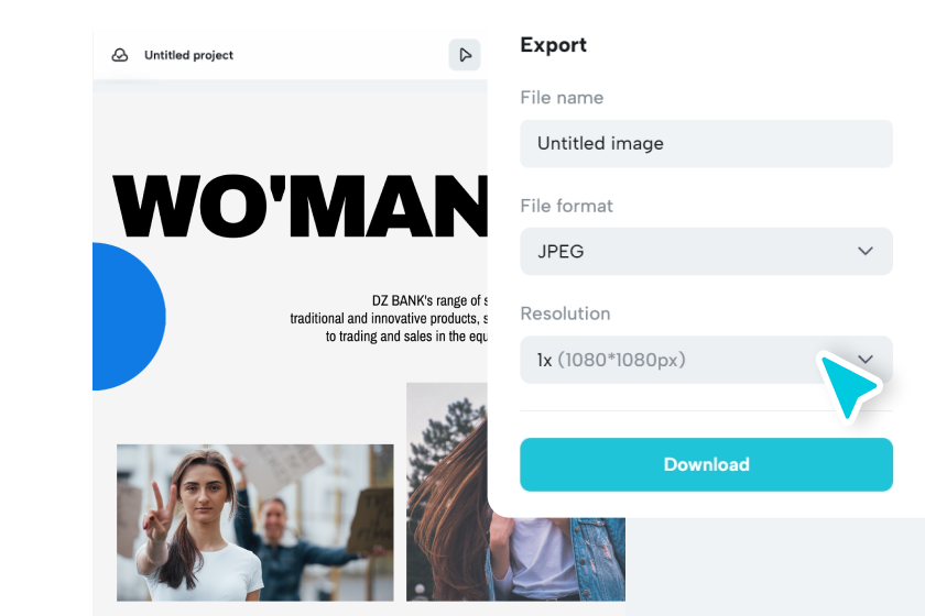 Speichern und teilen Sie Ihr Gleichstellungsplakat
