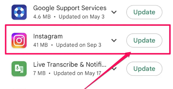 Update the Instagram app