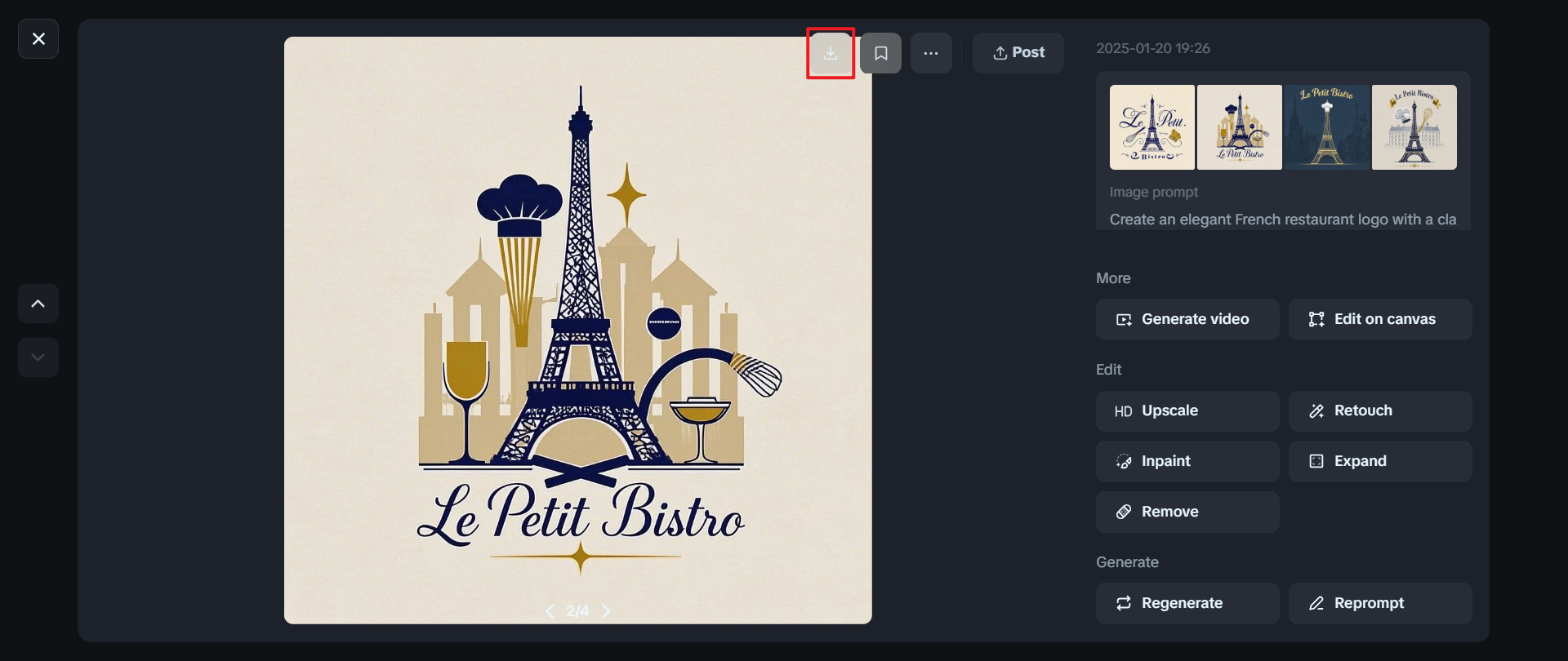 레스토랑 로고 디자인 무료 다운로드