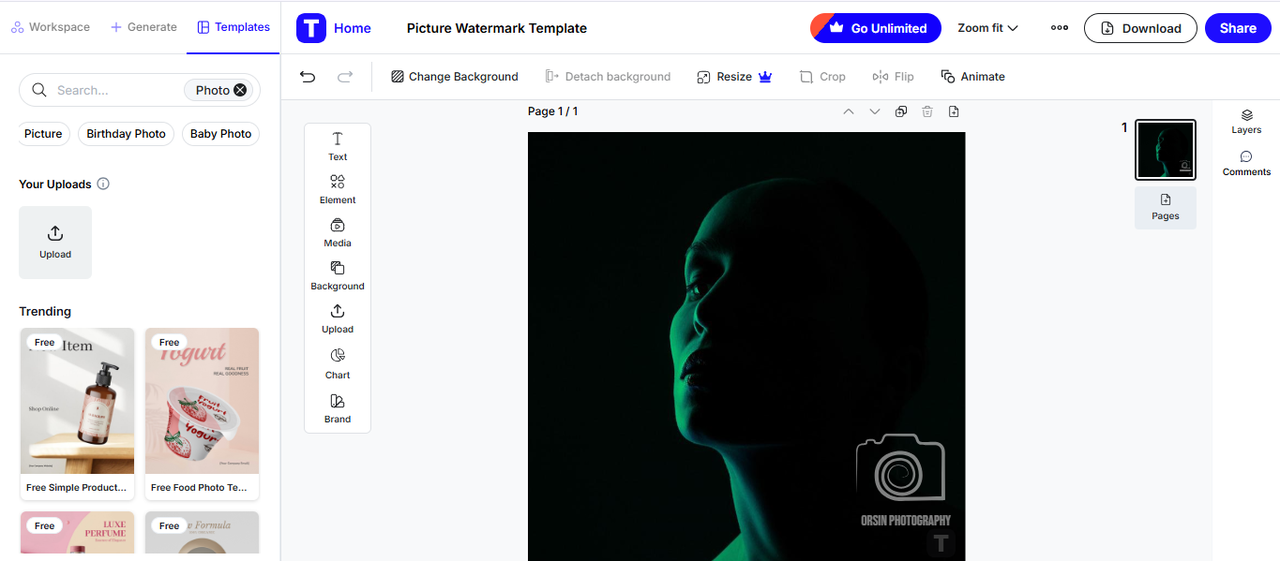 เลือกแม่แบบ