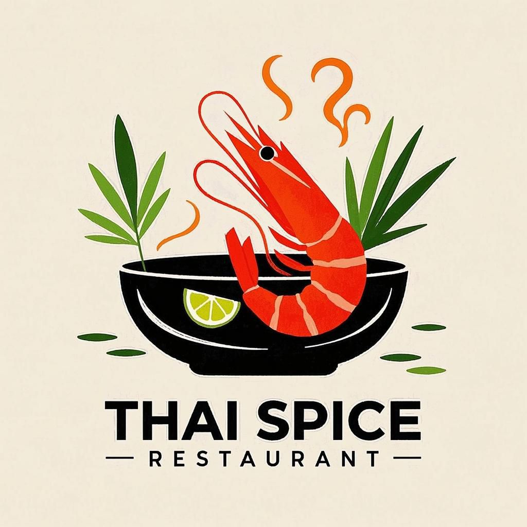 타이 레스토랑 로고 디자인