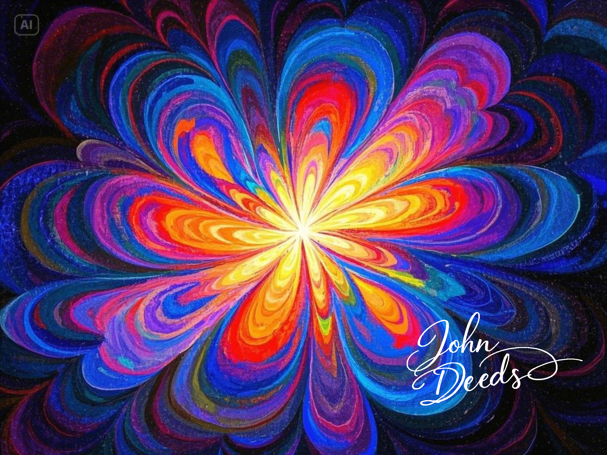 Digital art creation with handwritten signature