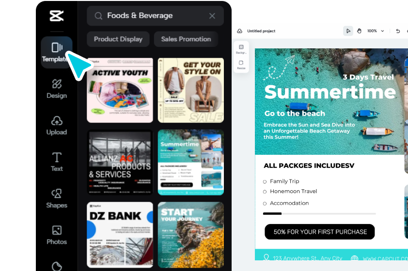 Edit and enhace the visual feeling of your quote poster by utilizing templates