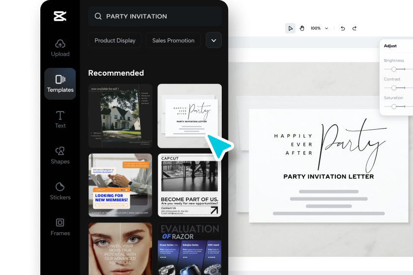 Sign in and select a template