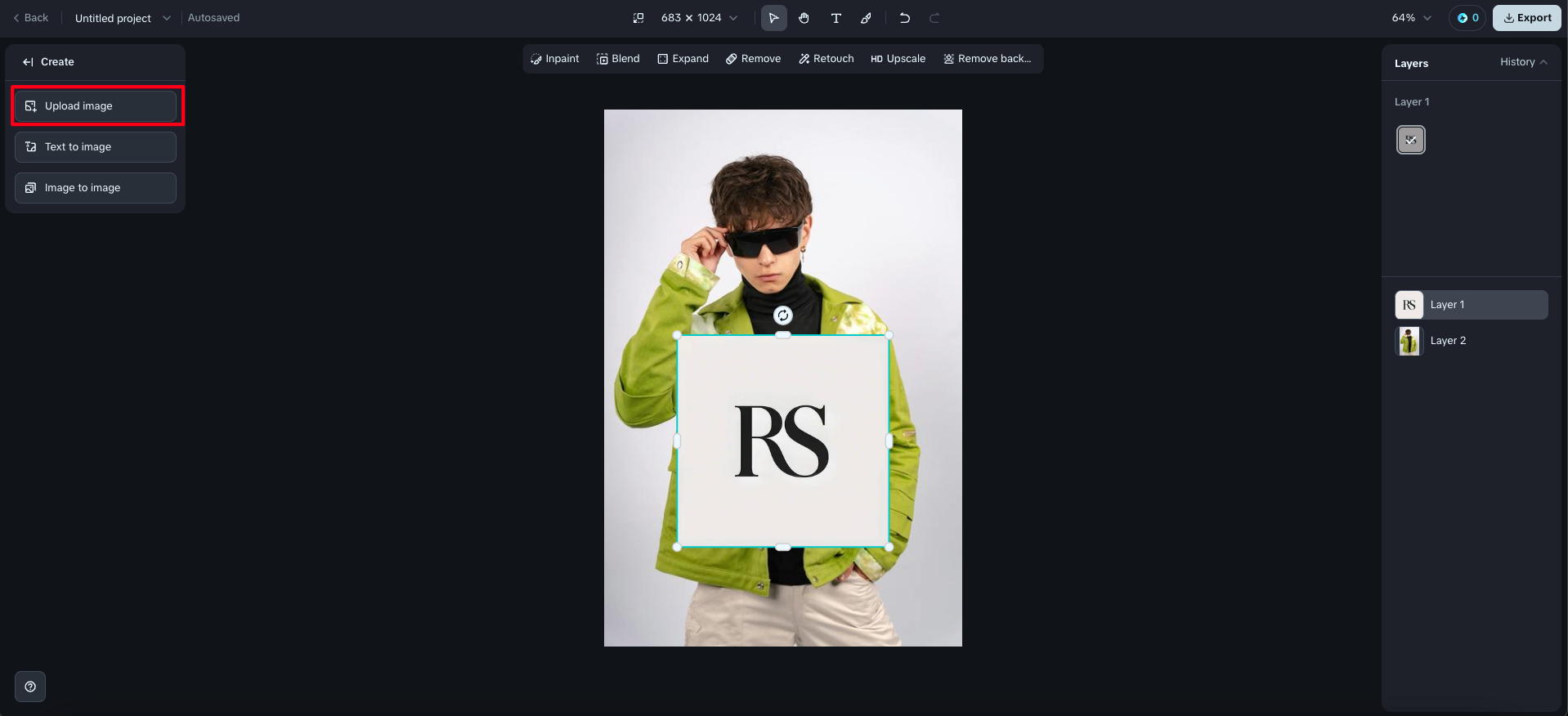 dodaj logo na zdjęciu online