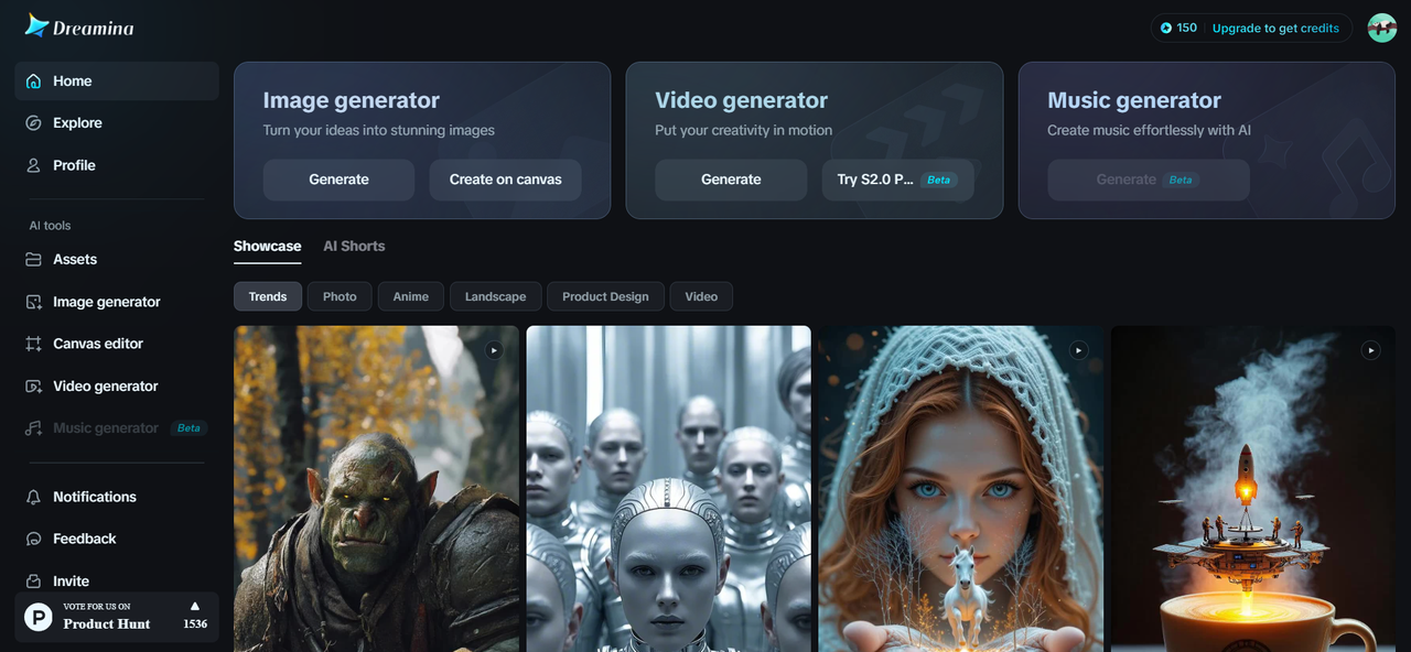 หน้าแรก Dreamina