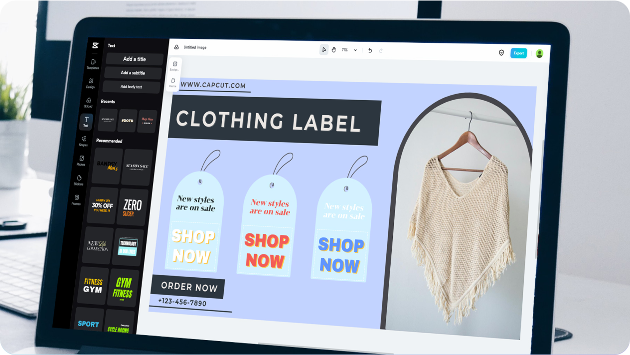 CapCut enables you to maintain brand consistency by creating labels that align with your overall brand identity.png