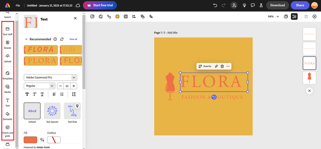 Anpassa din logomall