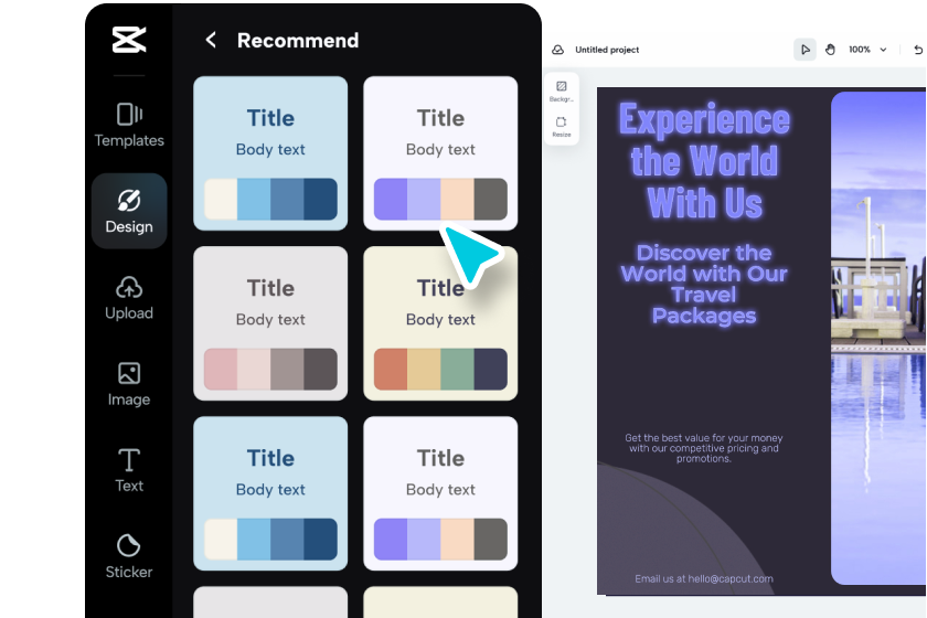 Customize text and colors
