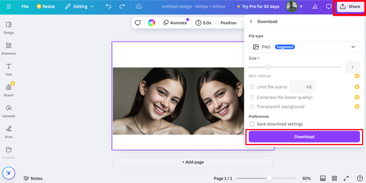 미러링된 이미지 다운로드