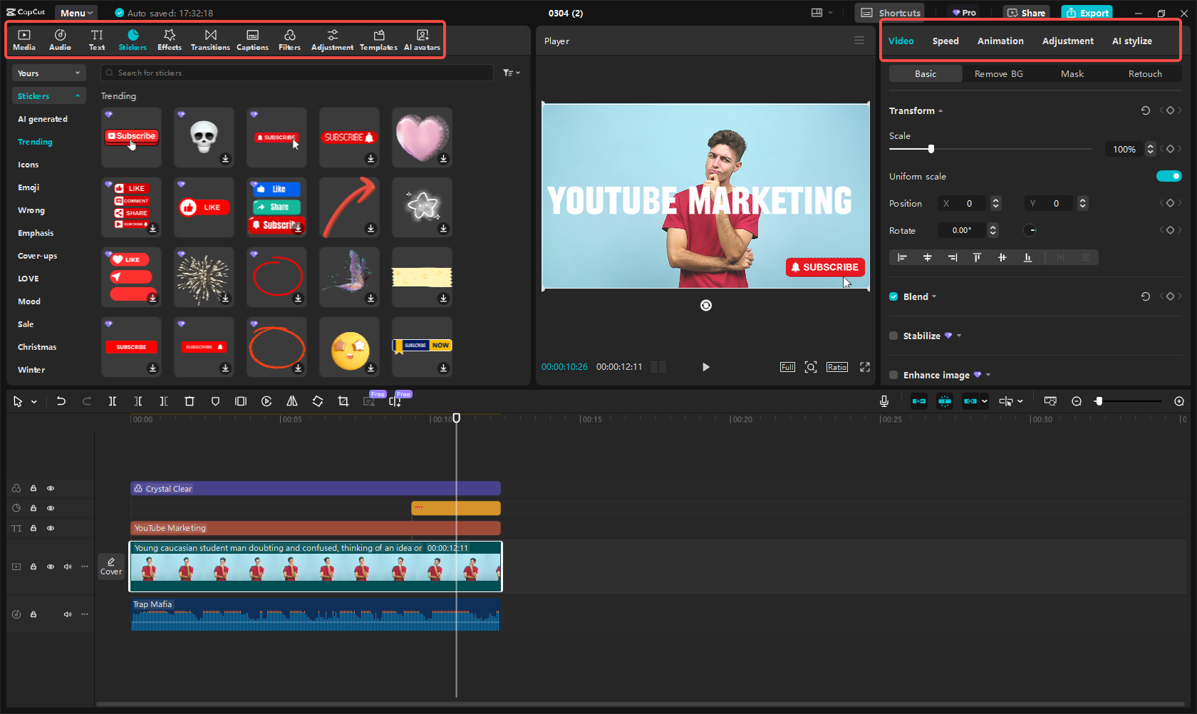 Edit & optimize videos for engagement