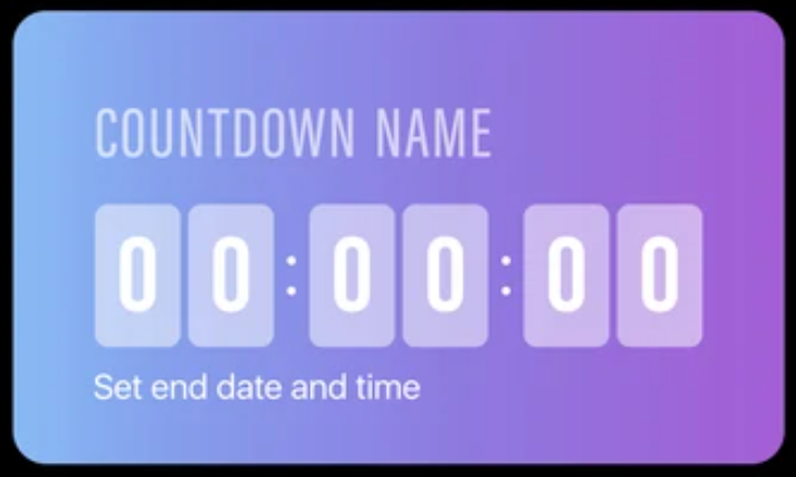 Types of Instagram reel overlays: Countdown overlays