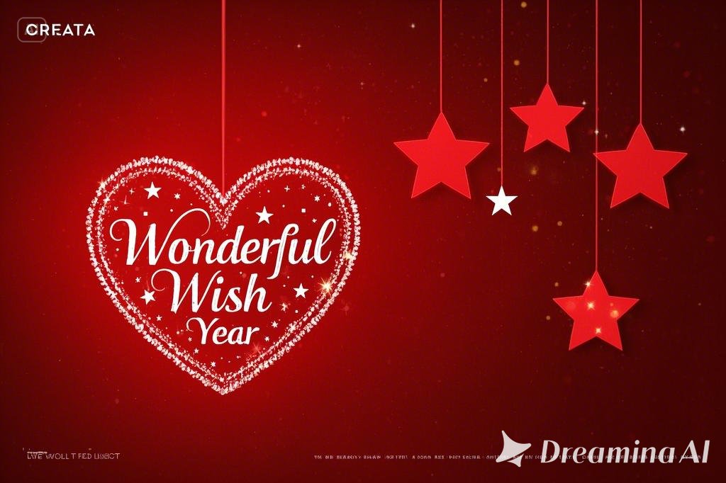 Afiș de dorință de Anul Nou